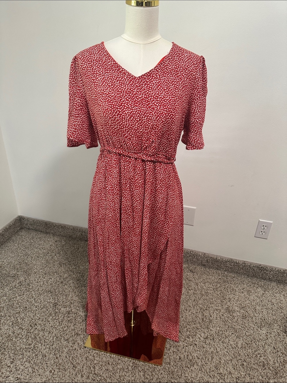 🍊 Orange Creek Wrap Style Midi Dress